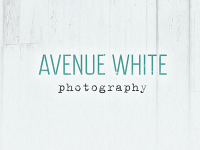 Avenue White Photography branding branding green logo teal texture typewriter typography uppercase