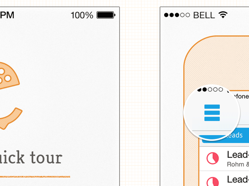 Nutshell UI design help illustration ios mobile onboarding support texture ui