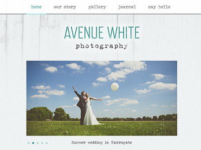 Avenue White Photography web design