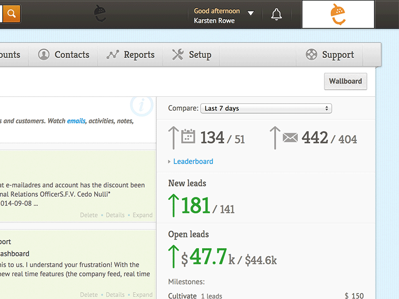 Nutshell UI design by Karsten Rowe on Dribbble