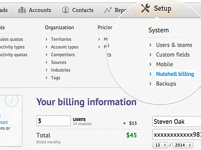 Nutshell email design billing email design icons magnify mailchimp