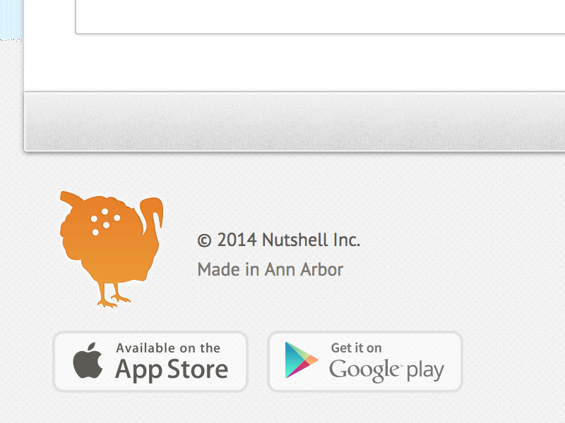 Nutshell web design footer logo thanksgiving web design