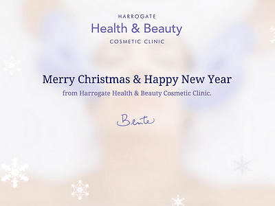 Harrogate Health & Beauty email design christmas email design mailchimp snowflakes