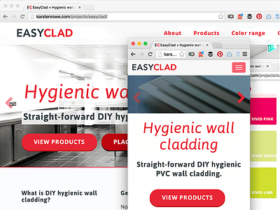 EasyClad web design cladding hero home page mobile friendly responsive slideshow web design yorkshire