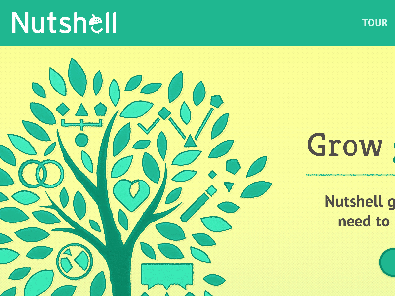 Nutshell web design gif green grow icons nutshell tree