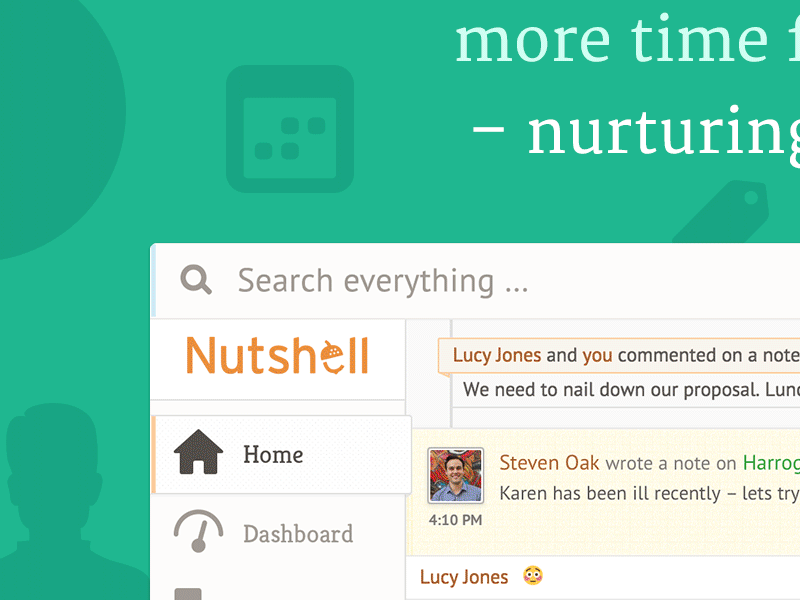Nutshell web design by Karsten Rowe on Dribbble