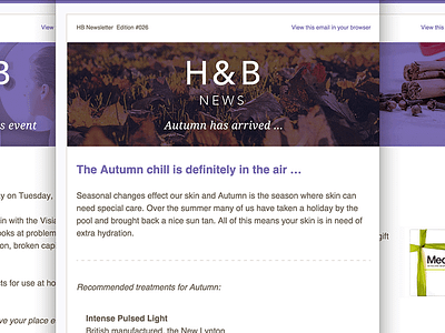 Email newsletter design autumn email harrogate newsletter
