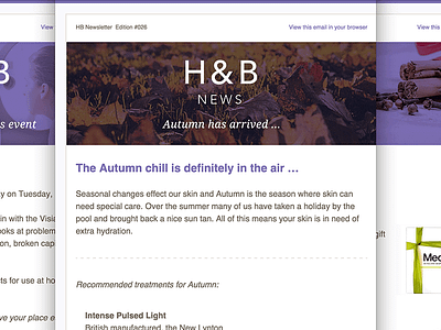 Email newsletter design