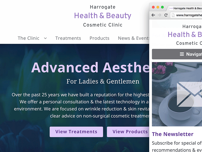 Harrogate Health & Beauty web design beauty ecommerce harrogate responsive design web design yorkshire