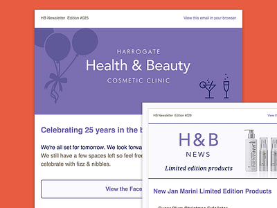 Harrogate Health & Beauty email design email marketing harrogate mailchimp