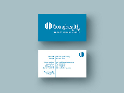 Business Cards Design for Living Health Group australia brand business cards design graphic design
