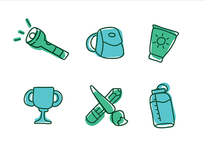 Scribbly Camp Icons