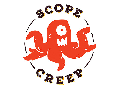 Scope Creep cartoon illustration monster scope creep