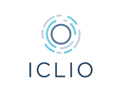 ICLIO logo circle data design health information logo