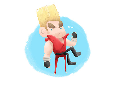 Day Twenty: Paul Phoenix 100 day project childrens book digital painting illustration paul phoenix tekken videogame