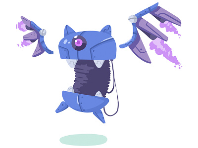 Golbot digital golbat illustration pokemon robot