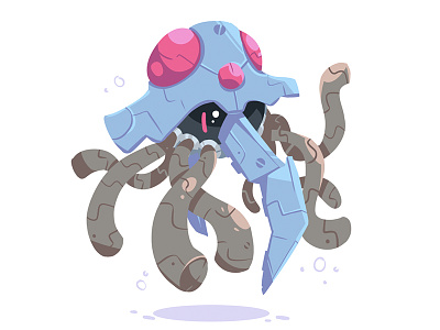 Tentacruel digital illustration pokemon robot tentacruel