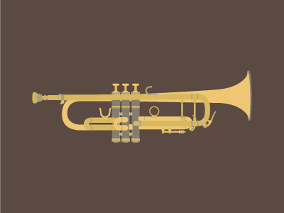 The Brass french horn illustration instruments trombone trumpet tuba vector