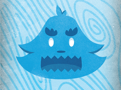 Blue Monster Friend illustration monster vector