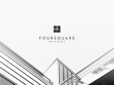 Foursquare Builders branding design font foursquare builders logo rebrand type typography