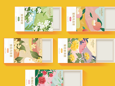Tea Packaging Design box illustrator