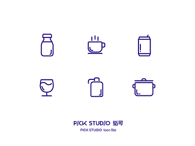 Icon set about kitchen goods