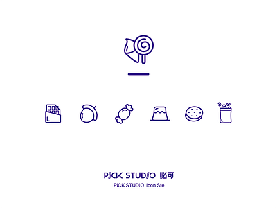 Icon set about snacks from my recent project.