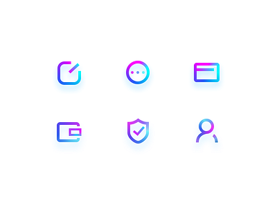 Colorful icons colorful icons line