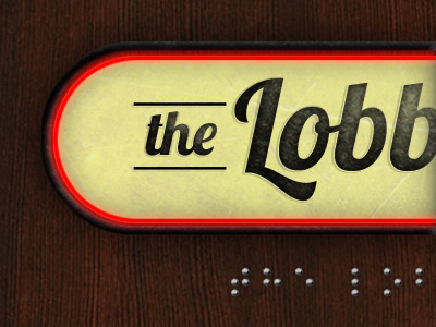 The Lobby button elevator logo the lobby