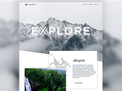 Explore page concept explore landing page mountain