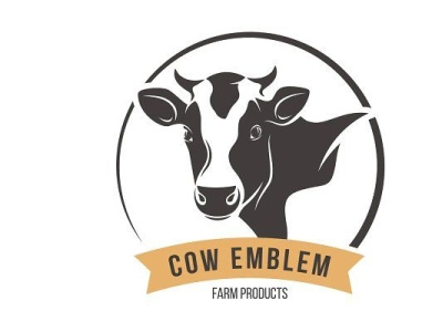 Cow Dairy brand Logo