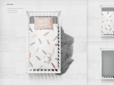 Crib bedding mockup