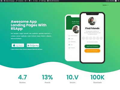 App landing page aboassey app landing design ecommerce landing page ui website woocommerce wordpress