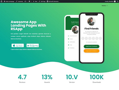 App landing page aboassey app landing design ecommerce landing page ui website woocommerce wordpress