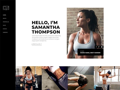 GYM Profile Landing Page aboassey branding design ecommerce fitness fitnessgirl fitnessmodel fitnessmotivation graphic design gym gymaddict gymgirl gymnastic gymtime illustration landing page ui website woocommerce wordpress