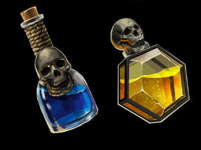 Potions 2d concept design props design ui