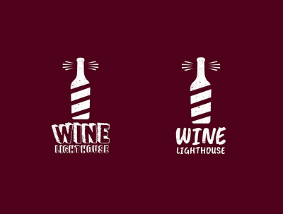 Wine Lighthouse logo concept branding design illustration lighthouse lighthouse logo lighting logo logotype wine wine label