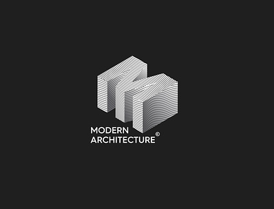 Logo concept for Modern Architecture branding concept design font graphic design graphicdesign illustration logo logotype vector