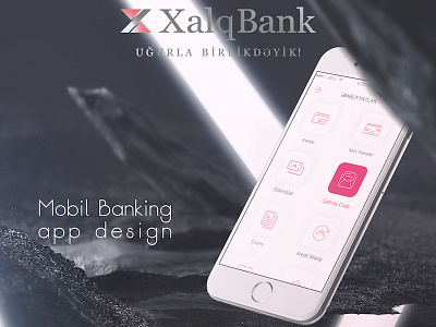 Mobile Banking app design concept for Xalq Bank