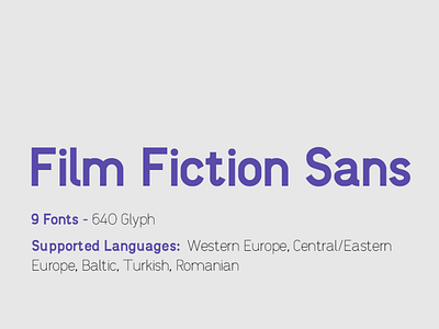 Film Fiction Sans | TYPEFACE