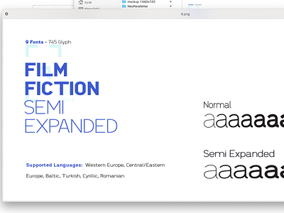 Film Fiction Semi Expanded Typeface bold branding central european cyrillic design font font typeface fonts logo typeface