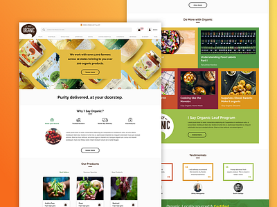 Organic Food Delivery Web colorfull delivery food homepage organic organic food produce products ui ux web