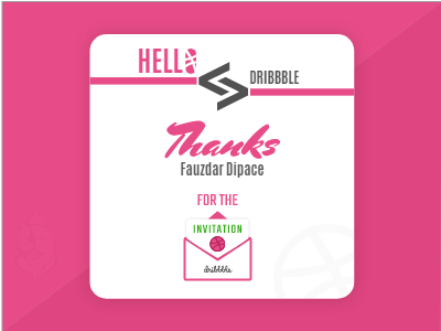 First Shot dribbble invitation thanks giving