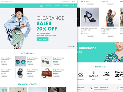 Ecommerce Template adobe xd cart ecommerce green online shopping products ui ux web xd