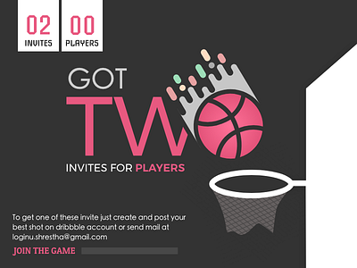 Invitation for players adobe xd dark invitation design dribbble invitation invites players shots two scores