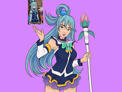 Aqua The Goddess by FireInAField on Dribbble