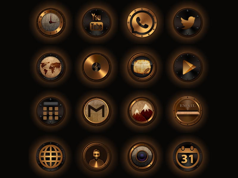 Steampunk Icons by Theme Junky on Dribbble