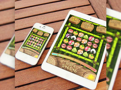 Game Concept Mockup concept cute game mockup panda picnic puzzle swap