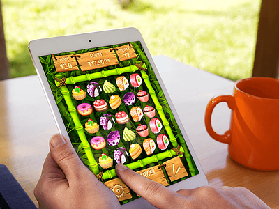 Game Concept android concept game panda picnic puzzle tablet