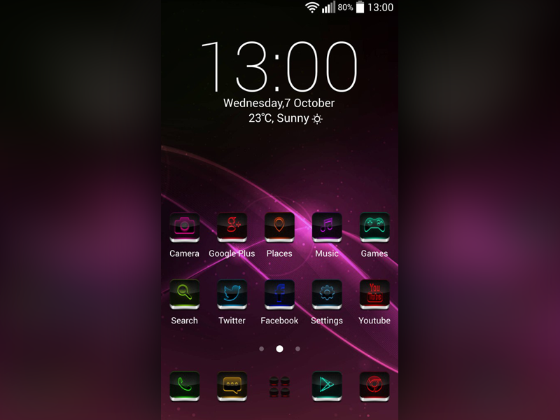 Colored Theme new theme purple locker concept colored